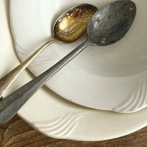 Antique Ironstone Soup Bowl: Tea Stained Ceramic Dinnerware, Majolika Celeia