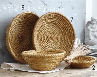 Corbeille à Pain Ovale En Osier Et Rotin – Vintage Artisanal France, Style Campagne
