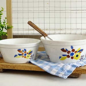Ditmar Urbach Ceramic Mixing Bowls, Stacking Czech Floral Bowl, Retro Dinnerware