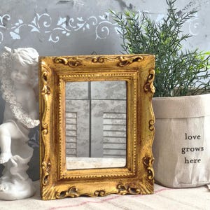 Giltwood Florentine Mirror Baroque Rococo Style, Hollywood Regency Decor