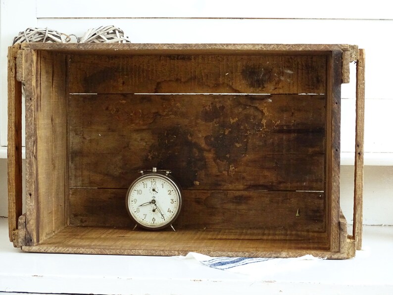 Large Wooden Crate Spanish Wine Bottles Crate Box Industrial Etsy