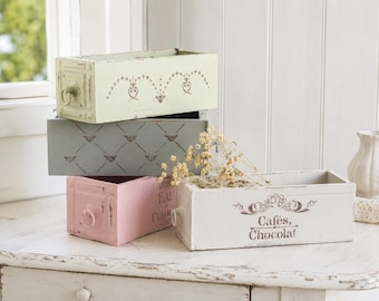 Lade voor houten naaimachine, shabby chic opberger