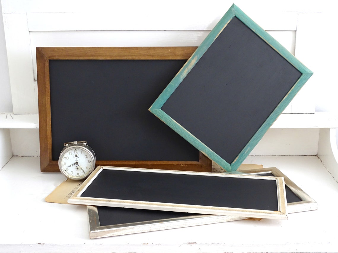 Farmhouse Chalkboard Wall Sign Distressed Frame Rustic Kitchen Etsy