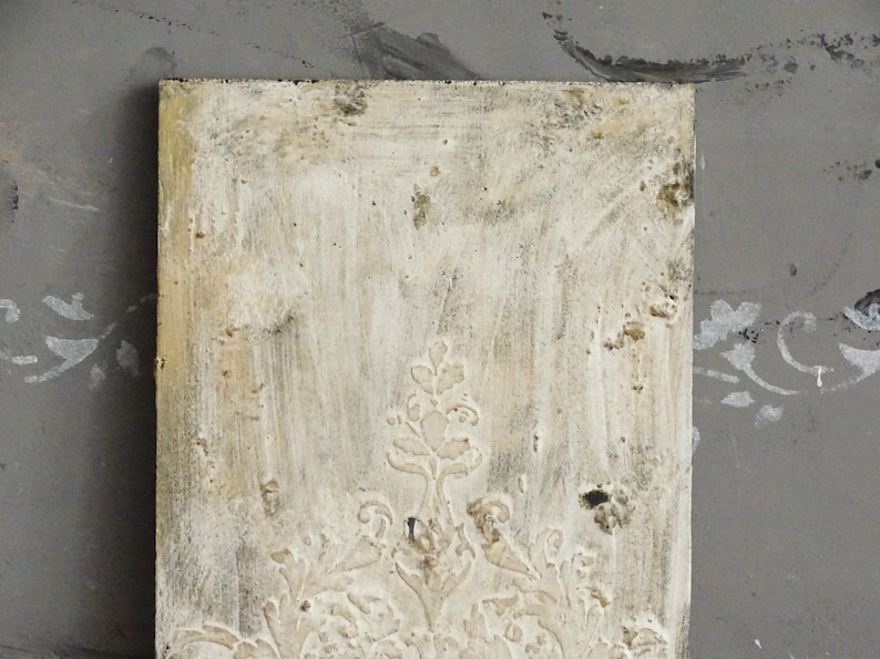 Decorative Aged Wood Wall Tile, Antique Baroque Style Wall Art Tile, Brocante Shabby Chic Wood Tile, Textured Distressed Wall Wood Decor zdjęcie 8