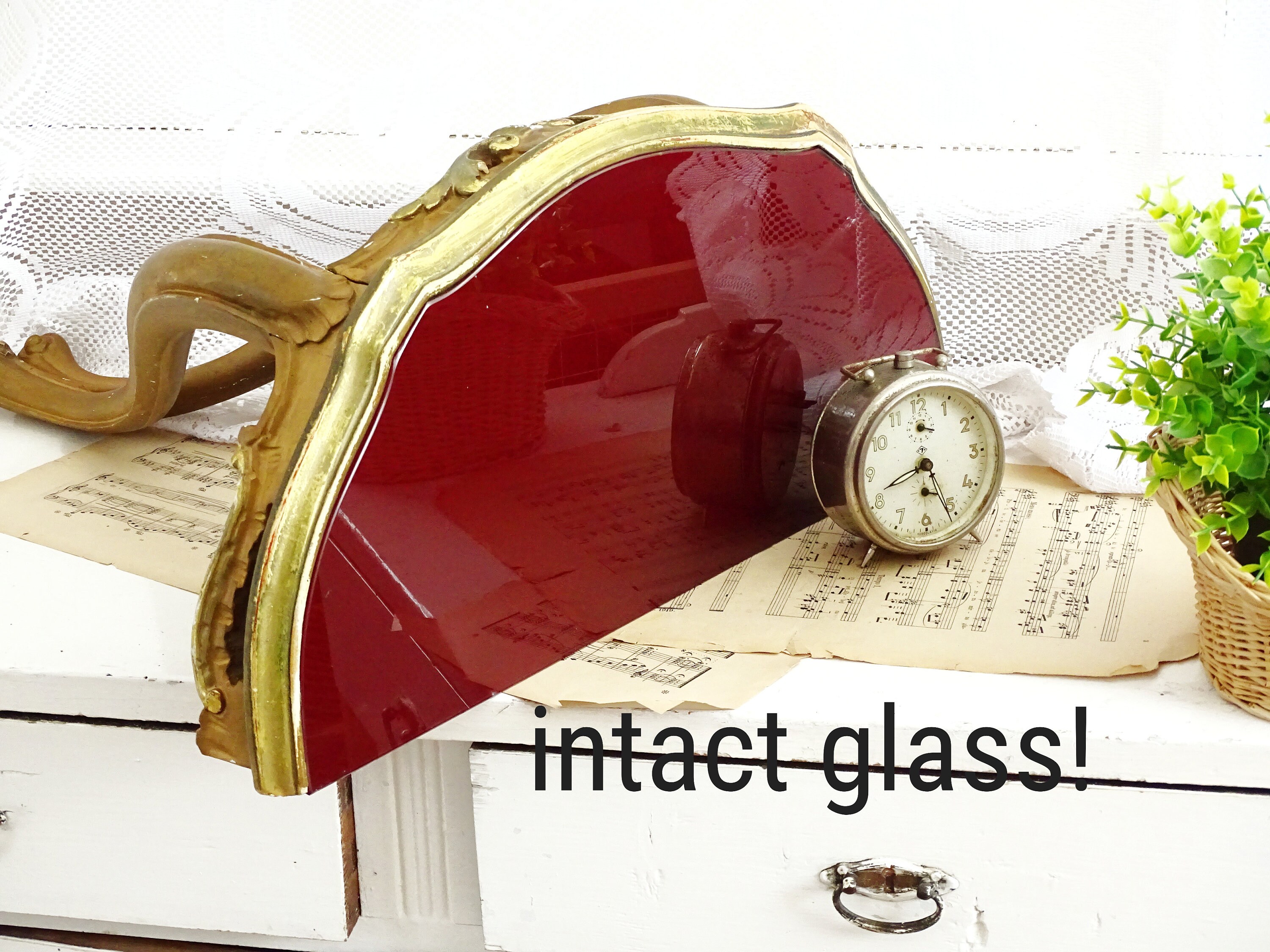 Italian Giltwood Wall Console Table Drawer Glass Top Etsy