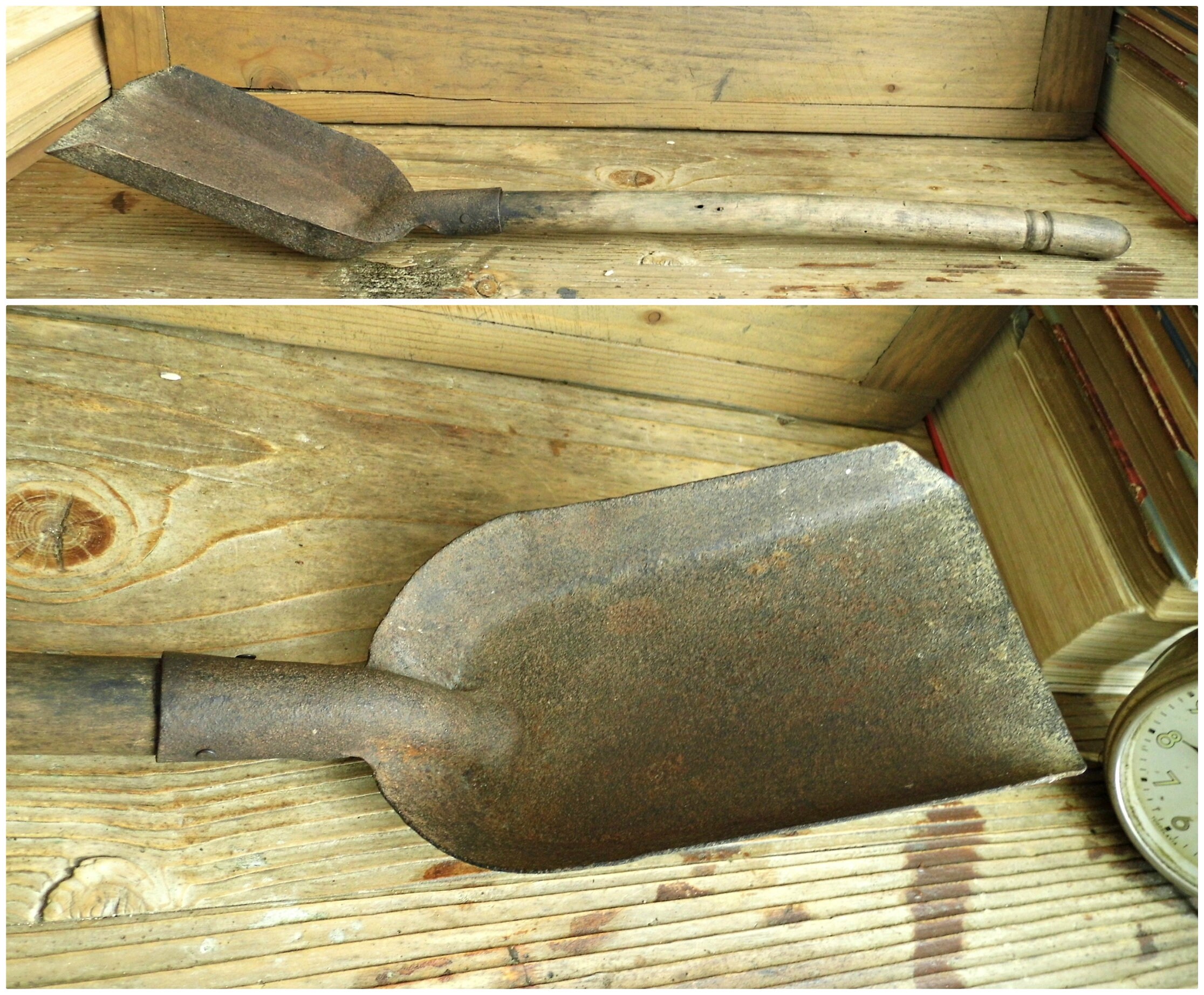 Antique Coal Shovel Metal Grain Scoop Vintage Farm Railroad Etsy