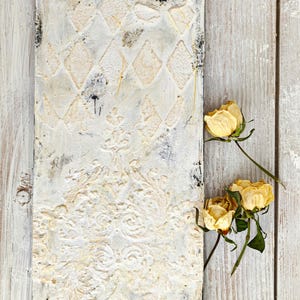Textured Wall Plaque Antique Style, Victorian Baroque Wall Decor, Brocante Shabby Chic Wall Decor Panel, Decorative French Decor Wall Plaque