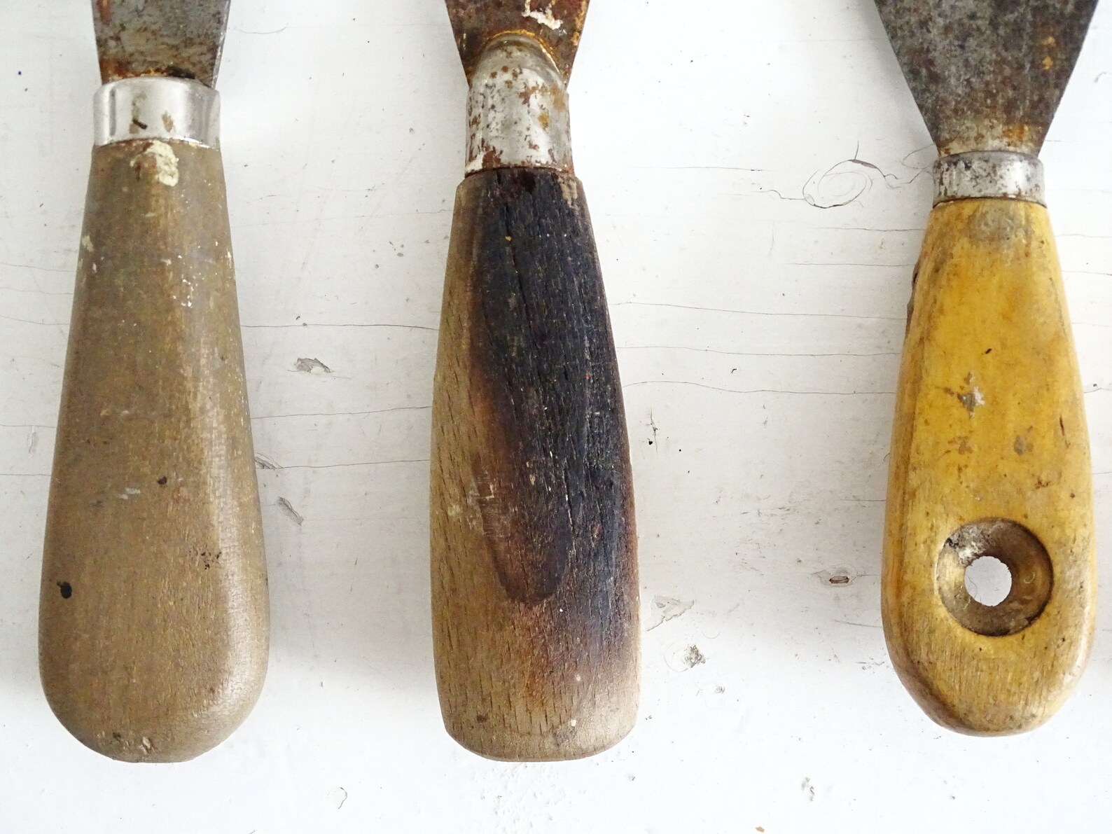 Antique Putty Knife Wood Handle Rusty Plaster Tool Paint Etsy