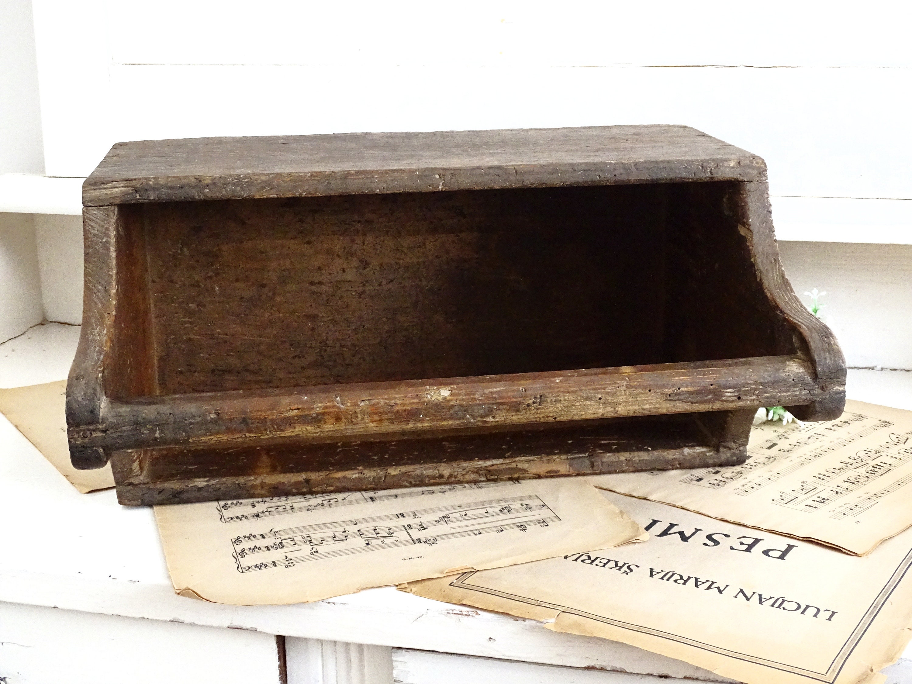 Antiker Holz Werkzeugkasten Griff Werkzeug Tote Primitive | Etsy