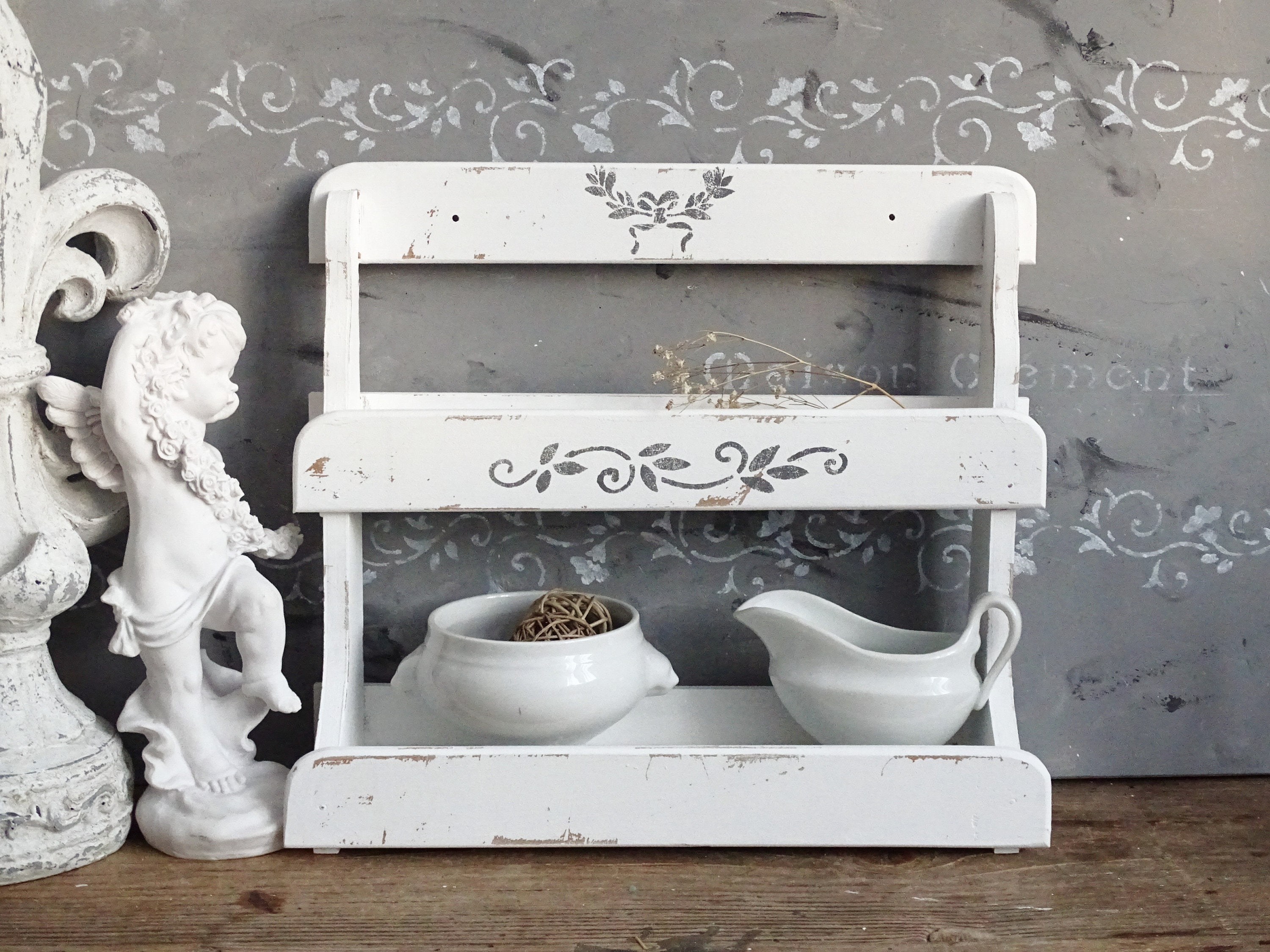 AlluraPet Set di barattoli per spezie vintage in legno con