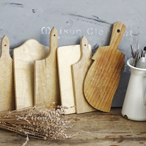 Small Rustic Wood Cutting Board with Handle: Farmhouse Kitchen Charcuterie