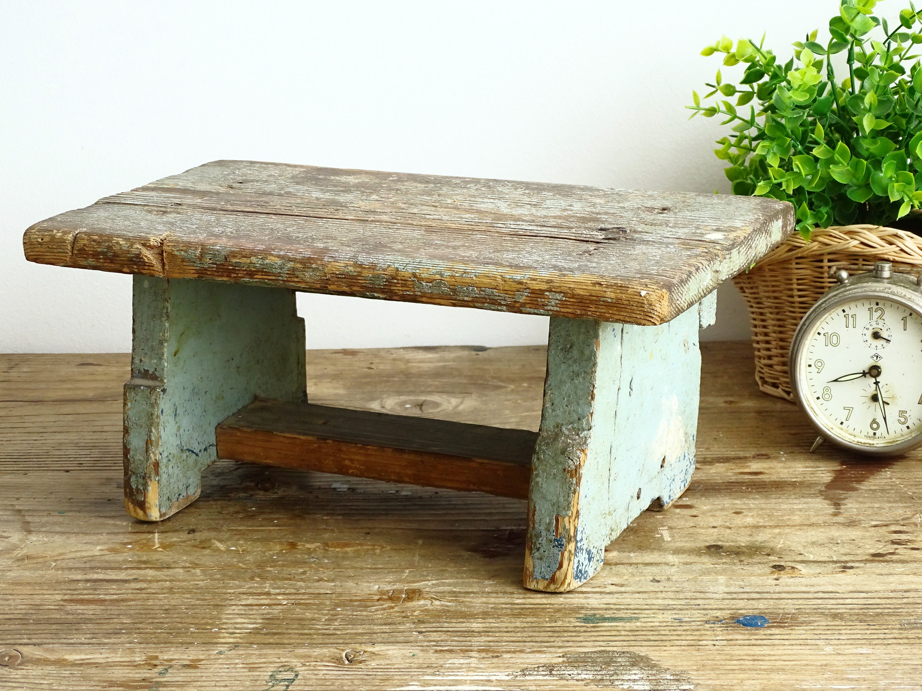 tabouret Antique Bleu