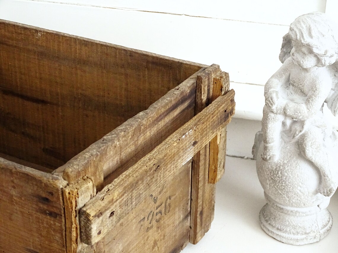 Large Wooden Crate Spanish Wine Bottles Crate Box Industrial Etsy