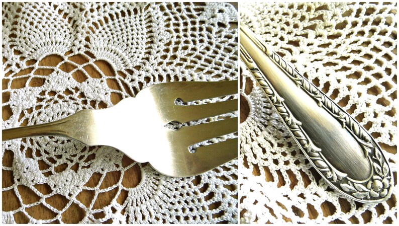 Antique Maltese Silver Plated Meat Serving Utensil Fork Ornate Bread Fork Trident 3 Prong Fork Server Old Buffet Serving Flatware Silverware