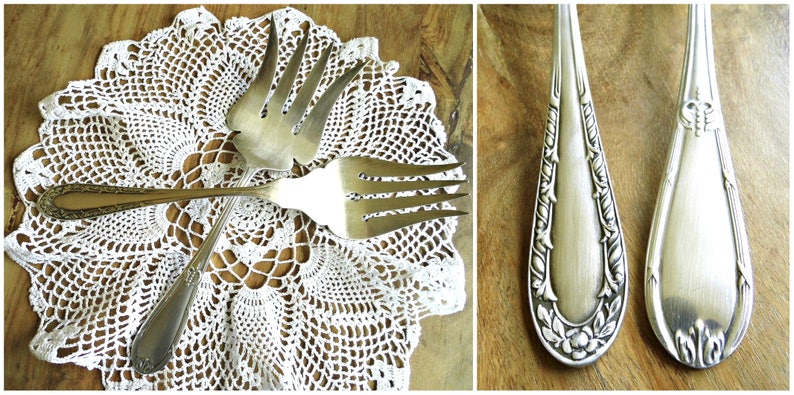 Antique Maltese Silver Plated Meat Serving Utensil Fork Ornate Bread Fork Trident 3 Prong Fork Server Old Buffet Serving Flatware Silverware