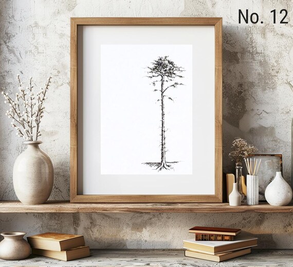 Original Charcoal Landscape Framed Art Original Charcoal Landscape Framed Art