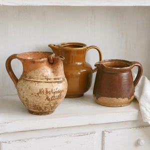 Jarra de terracota antigua: Jarrón rústico francés de confitura