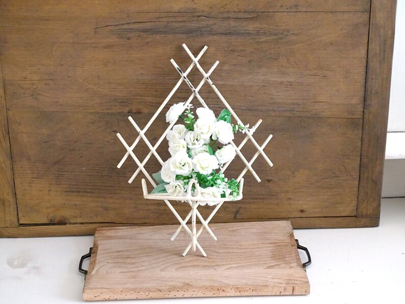 Weißes Metall Pflanzenhalter Wandleuchte Tasche Wand montiert | Etsy