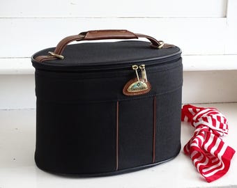 Schwarz Samsonite Zug Fall: Hartschale Reise Make-up Eitelkeit Reiseveranstalter Fall