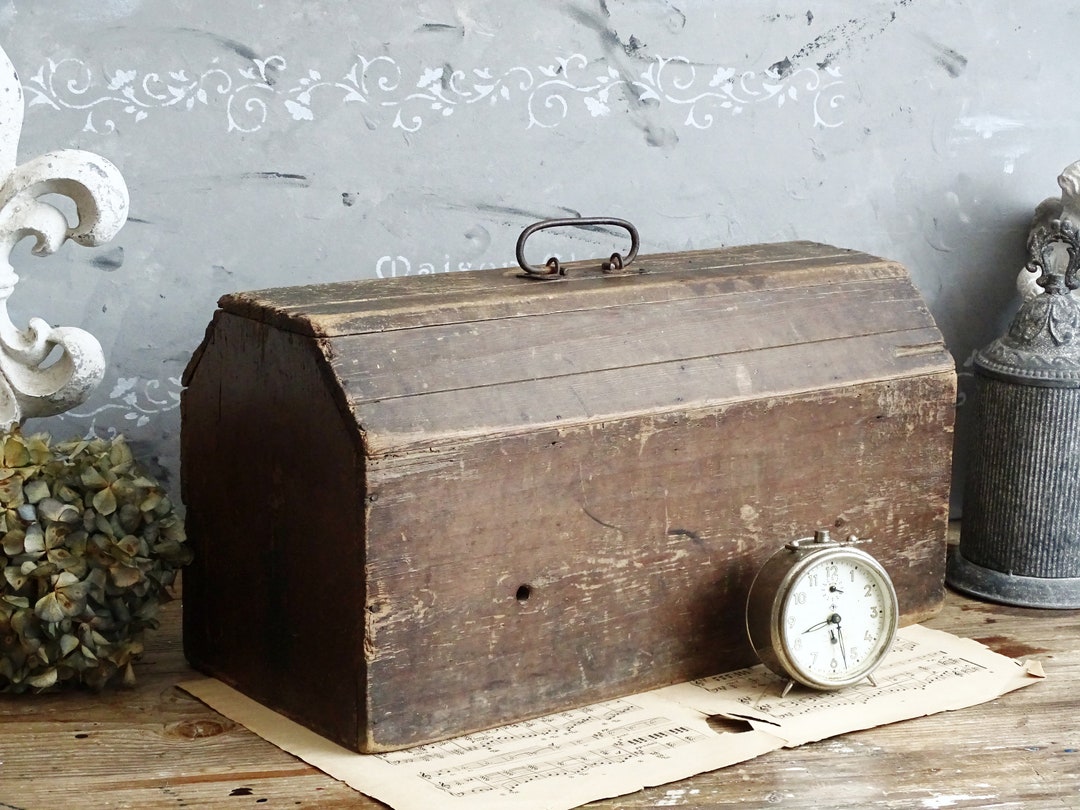 Antique Sewing Machine Cover Case, Primitive Sewing Machine Lid, Large