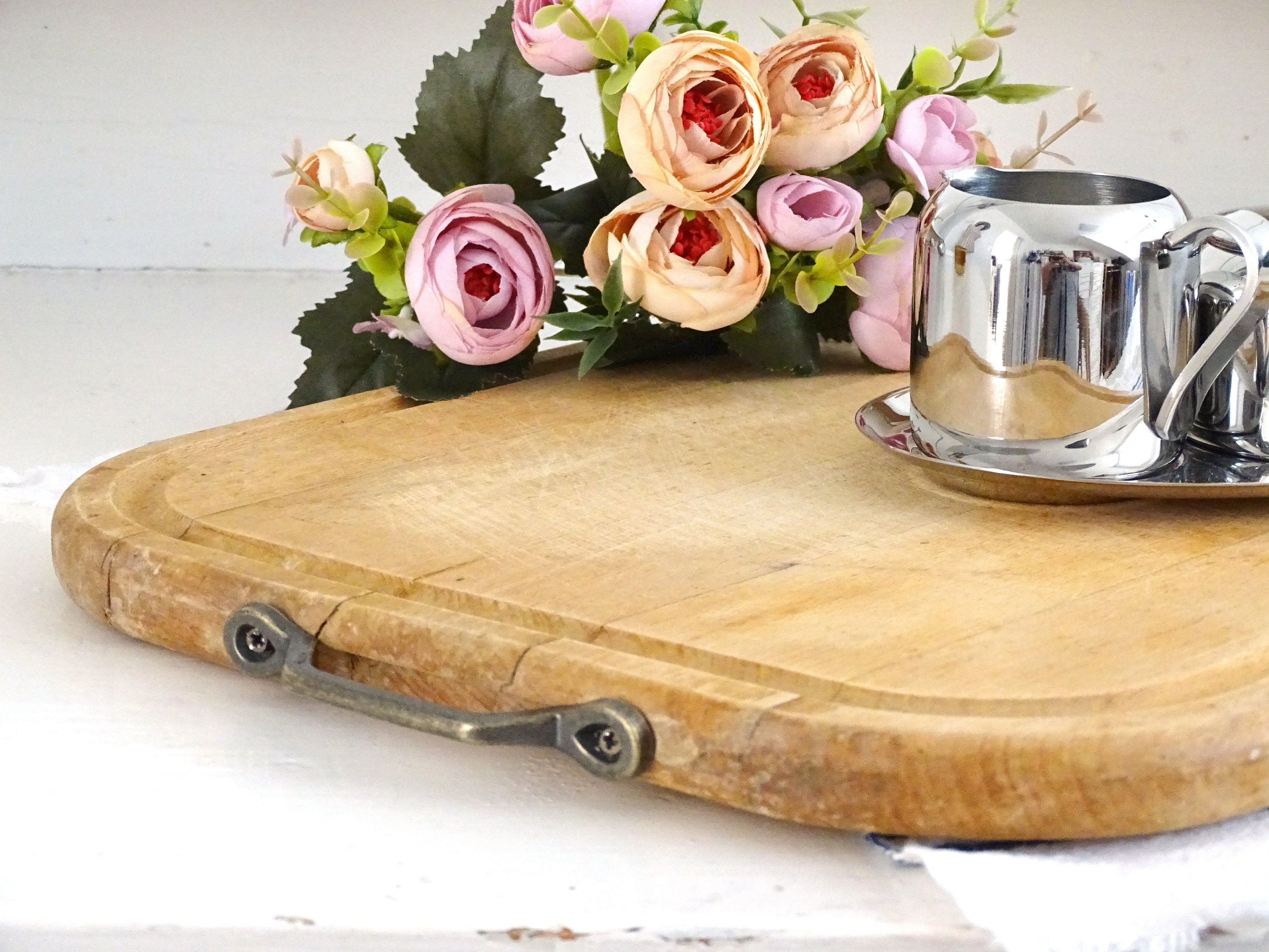 Rustic Cutting Board Handles Wood Charcuterie Chopping Board Etsy UK