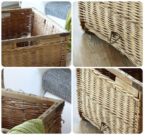 Large wicker storage 2024 baskets with lids