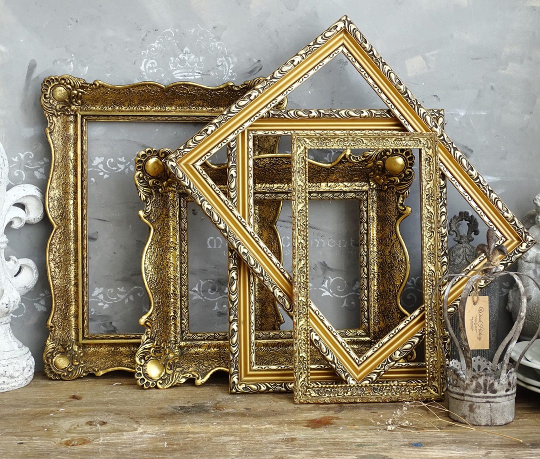 Buy French Gold Wood Gesso Picture Frame, Deep Ornate Gilt Frame, Large
