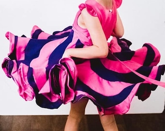 Peppermint Swirl Dress ***custom made 6months - girls size 10***