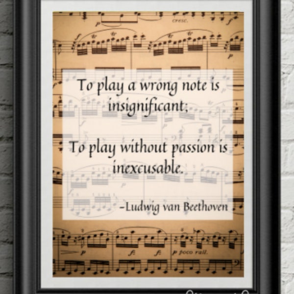 Digital Download To make a mistake is insignificant Beethoven quote **NO PHYSICAL PRODUCT** 5 sizes included