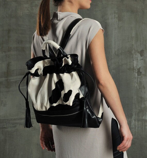 cow leather backpack