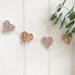 Liberty floral and gold heart garland, Heart bunting, Celebration garland