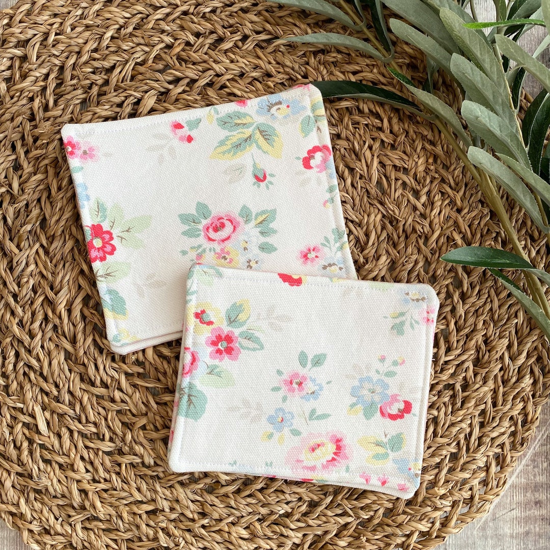 Cath Kidston Coaster Set, Floral Fabric Coasters, Drinks Mat Etsy