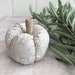 Liberty grey and pink floral pumpkin, Fabric pumpkin, Autumnal decoration
