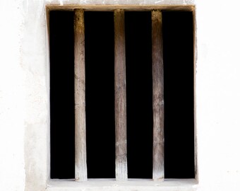 Stucco Window Prison Bars Photograph Print Art Adobe Architecture Mexican Photo