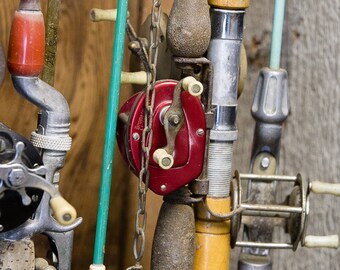 old fishing rods