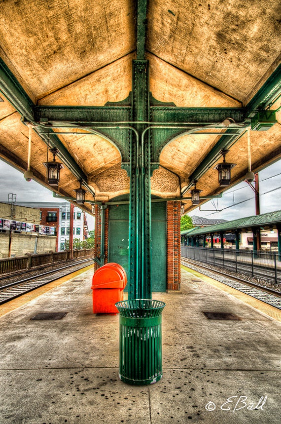 Symbolic Christian Photo Railroad , Religion in Architecture Photograph Print Art Wall Decor Religion, Train Station, Rail Platform