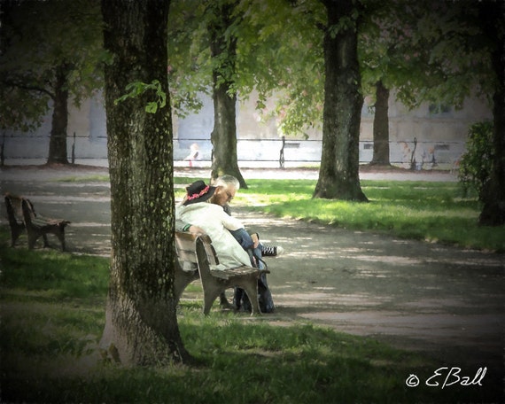 Romantic Embrace Couple Shaded Park Photo Print Art Wall Decor , Love Story , Married couple , Valentine's Day , Anniversary Gift