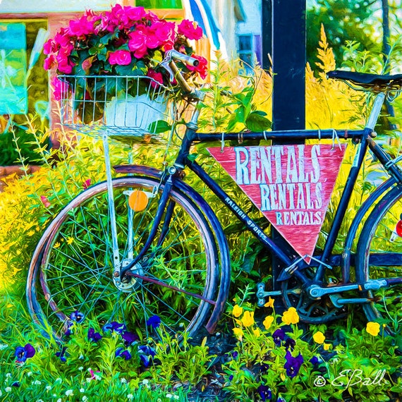 Garden Bicycle Print