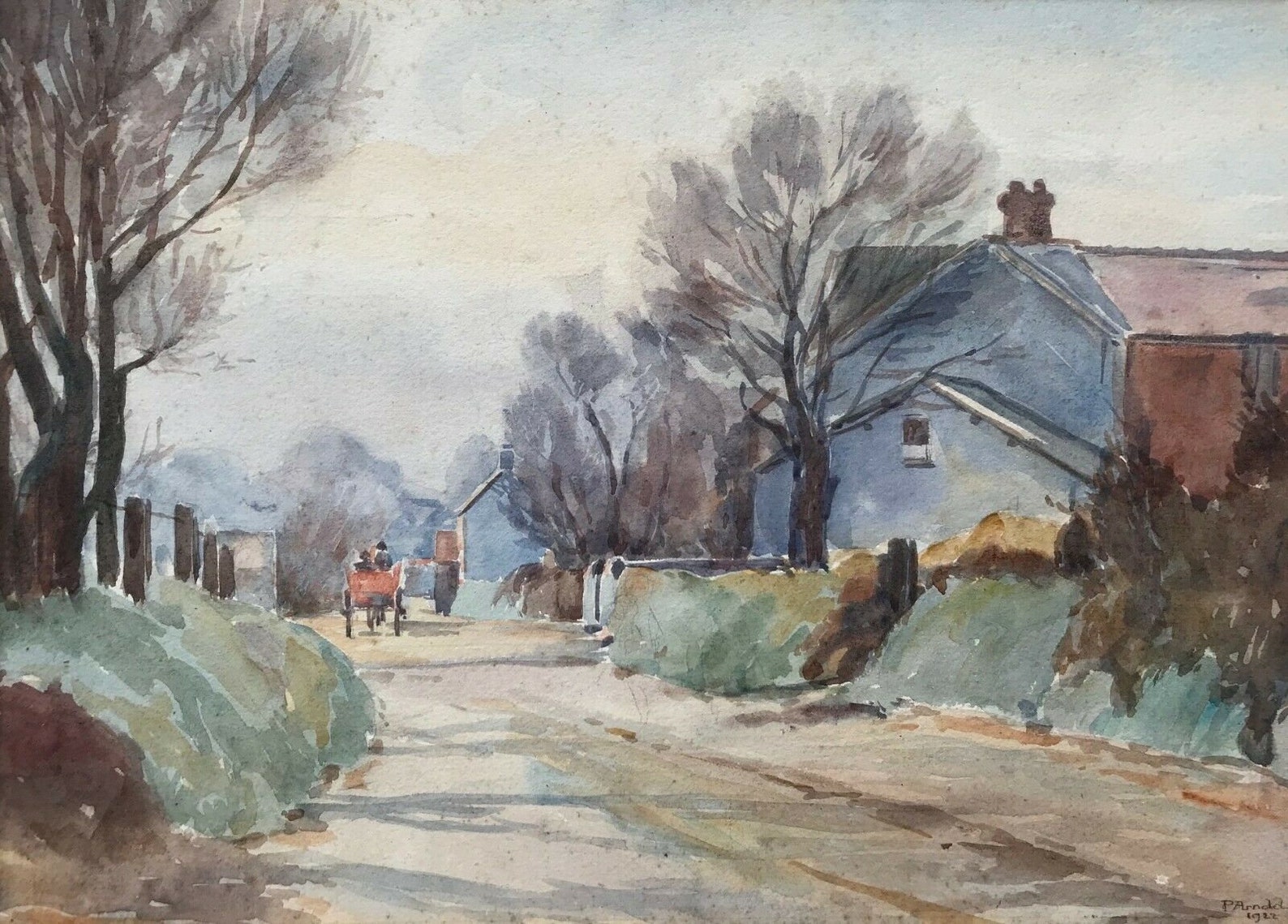 Signed P Arnold 1922 Original Antique English Watercolour Etsy