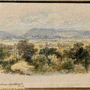 Mary Weatherill Signed Original 19th Century Antique Watercolour Painting believed to be the Esk Valley English Landscape