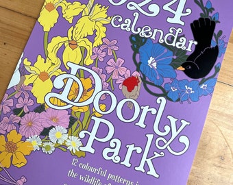 Doorly Park 2024 Calendar - Beautiful full colour, floral patterns for each month of the year, inspired by my local wood.