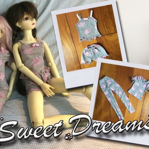 1/3 SD 1/4 MSD BJD Pajamas Pj Clothes Bjd Outfit for Doll,Handmade Doll Clothes Piglets