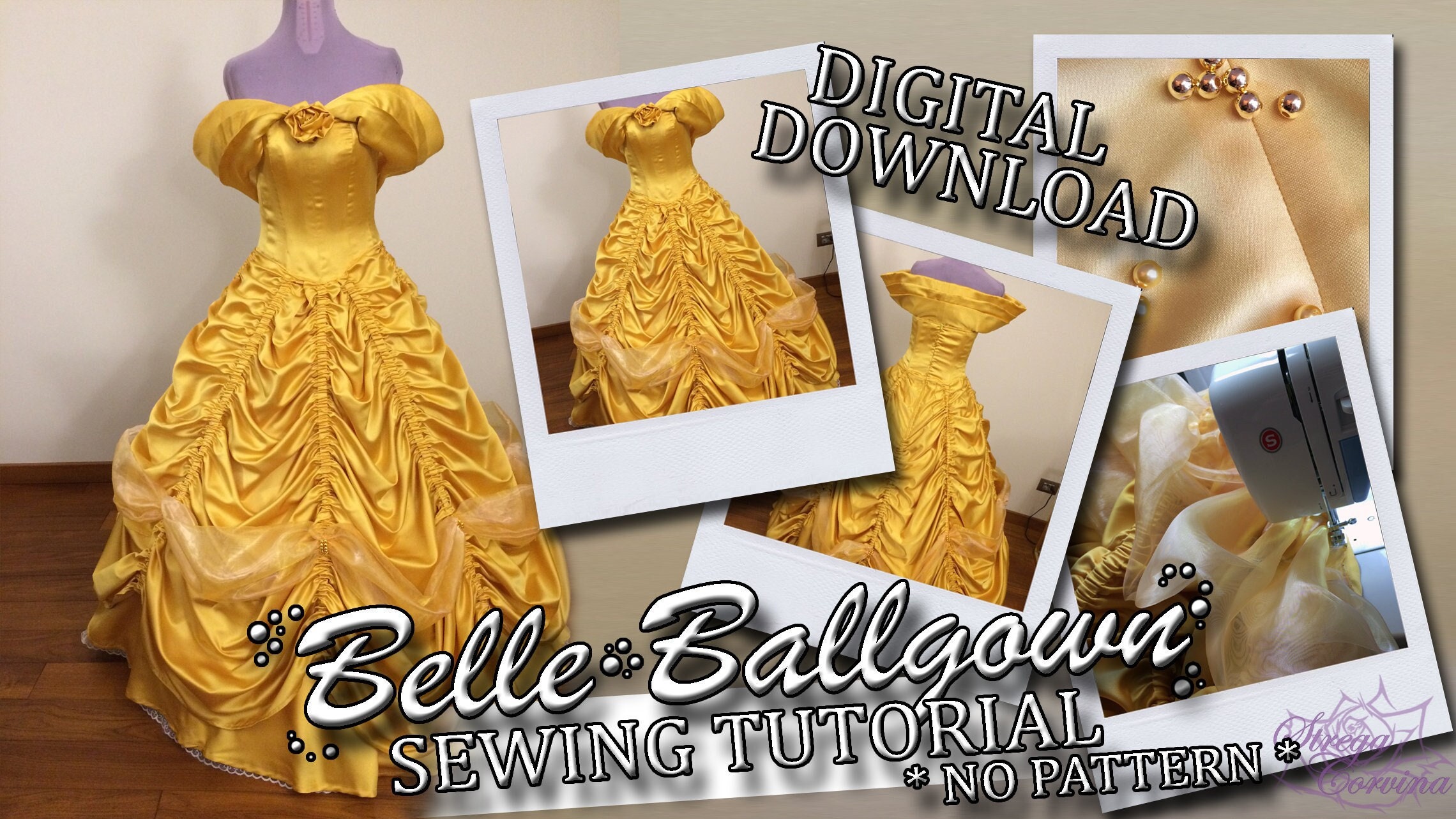 How to sew a Beauty and the Beast inspired costume | Princess Dress Costume  | Frocks & Frolics - YouTube
