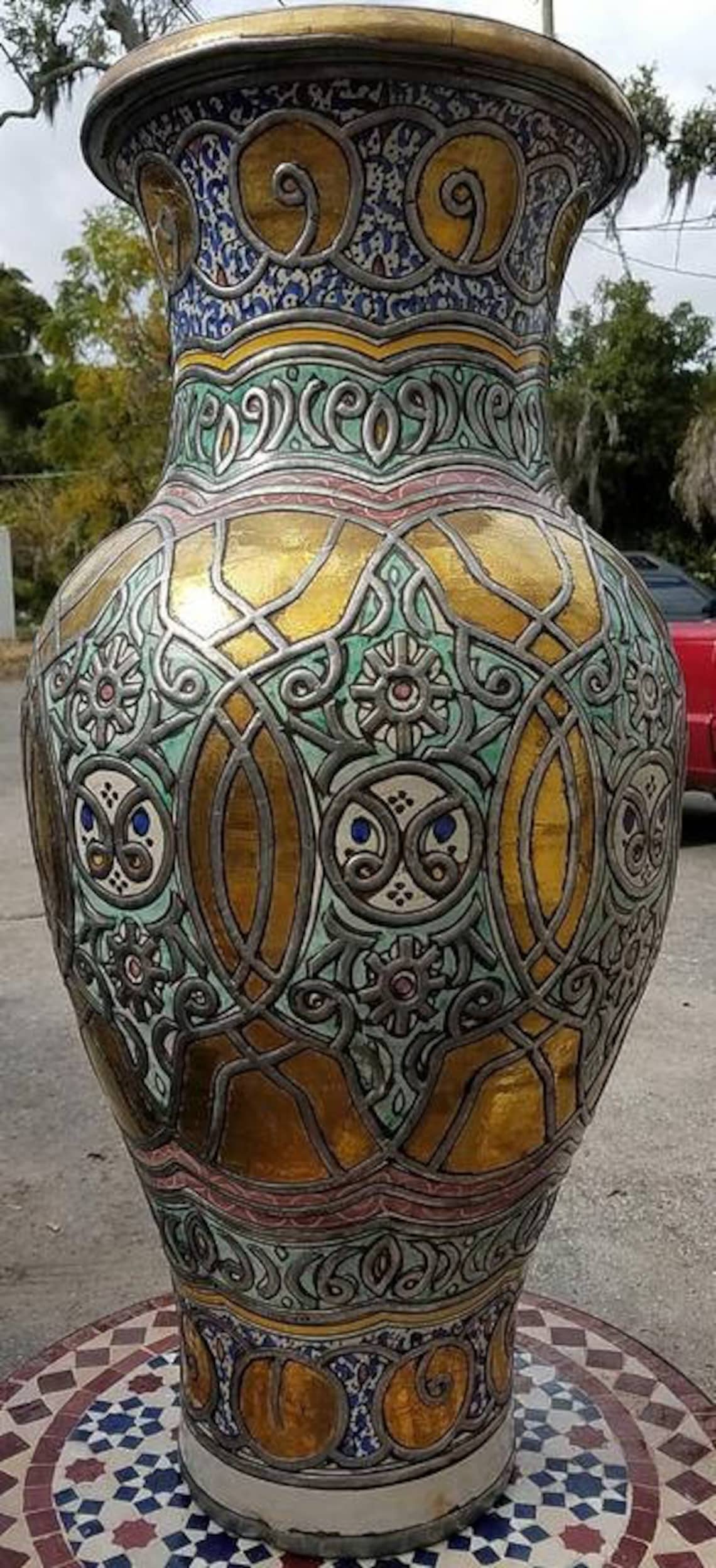 Multicolor Moroccan Vase Pottery Etsy