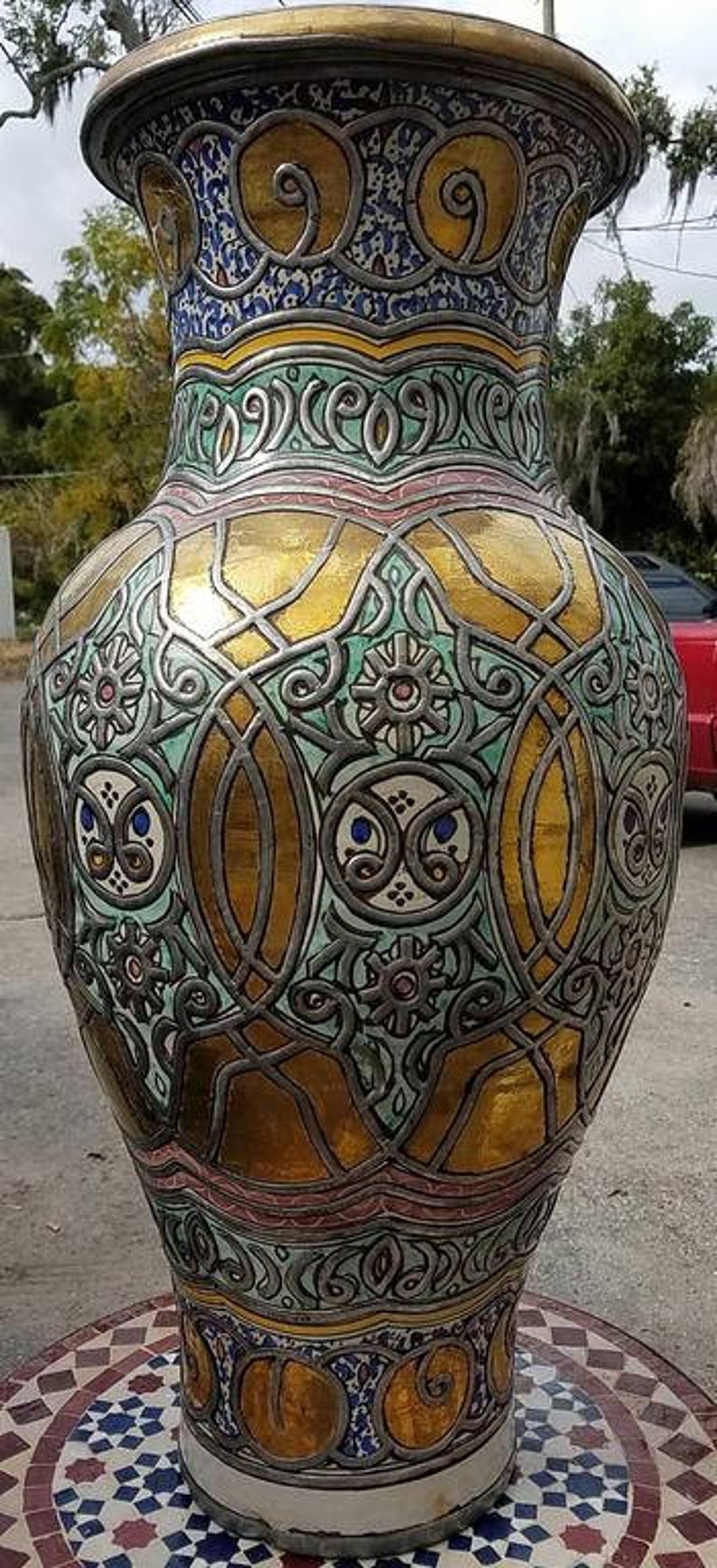 Multicolor Moroccan Vase Pottery Etsy