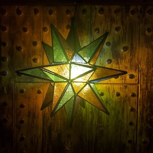 Large Handmade Multicolor Moroccan Star lantern / Moravian star