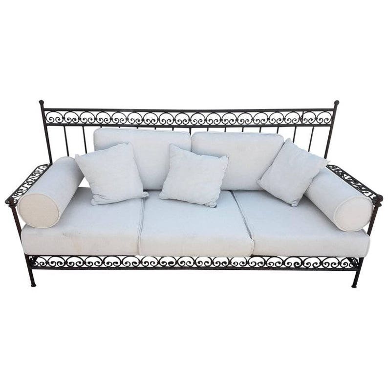 Moroccan Handmade Wrought Iron Bench Three Seats Etsy