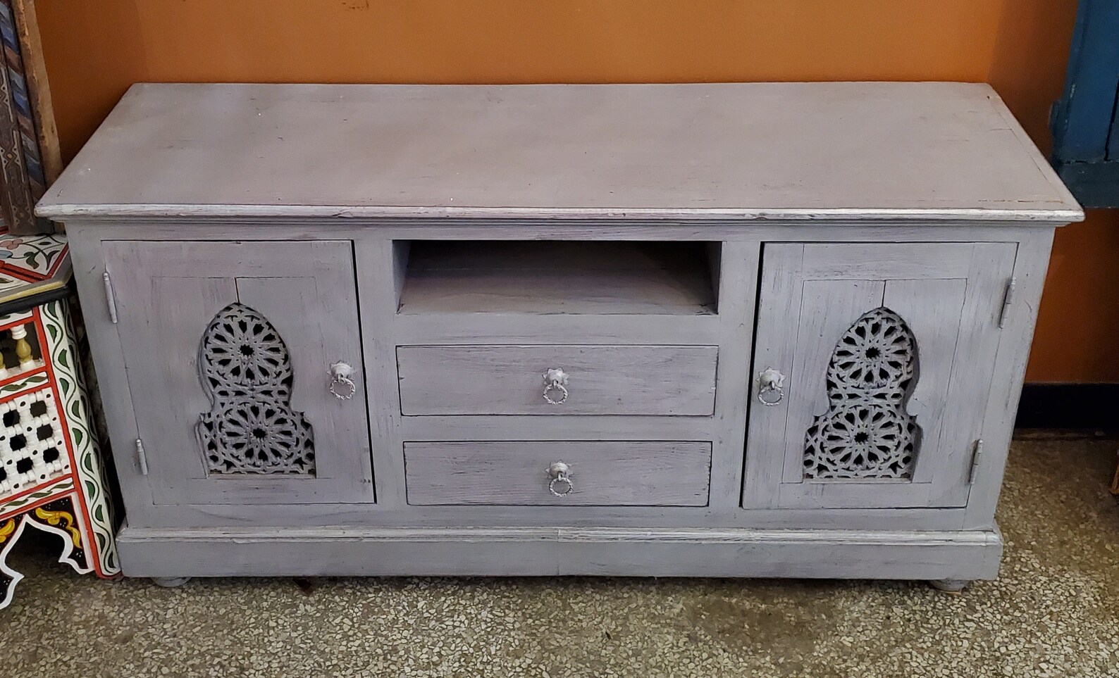 Moroccan Wooden TV / Media Stand Etsy