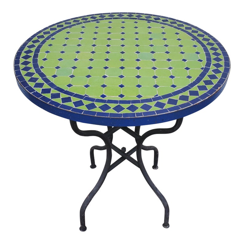 32 Table mosaïque marocaine verte / bleue. Choisissez ...