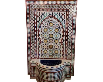 Extra Large Multicolor Mosaic Fountain, Marrakech, XXL**